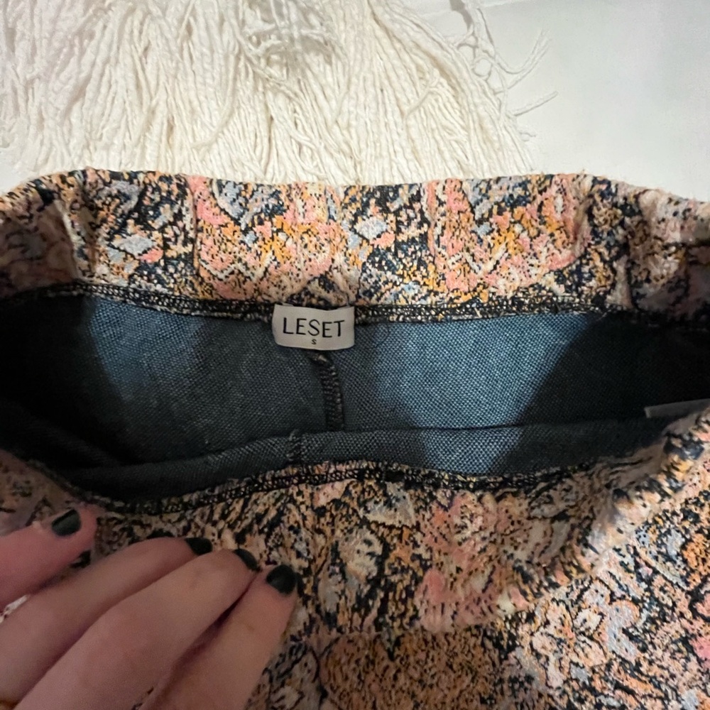 LESET Multicolor Patterned Flare Pants - image 4